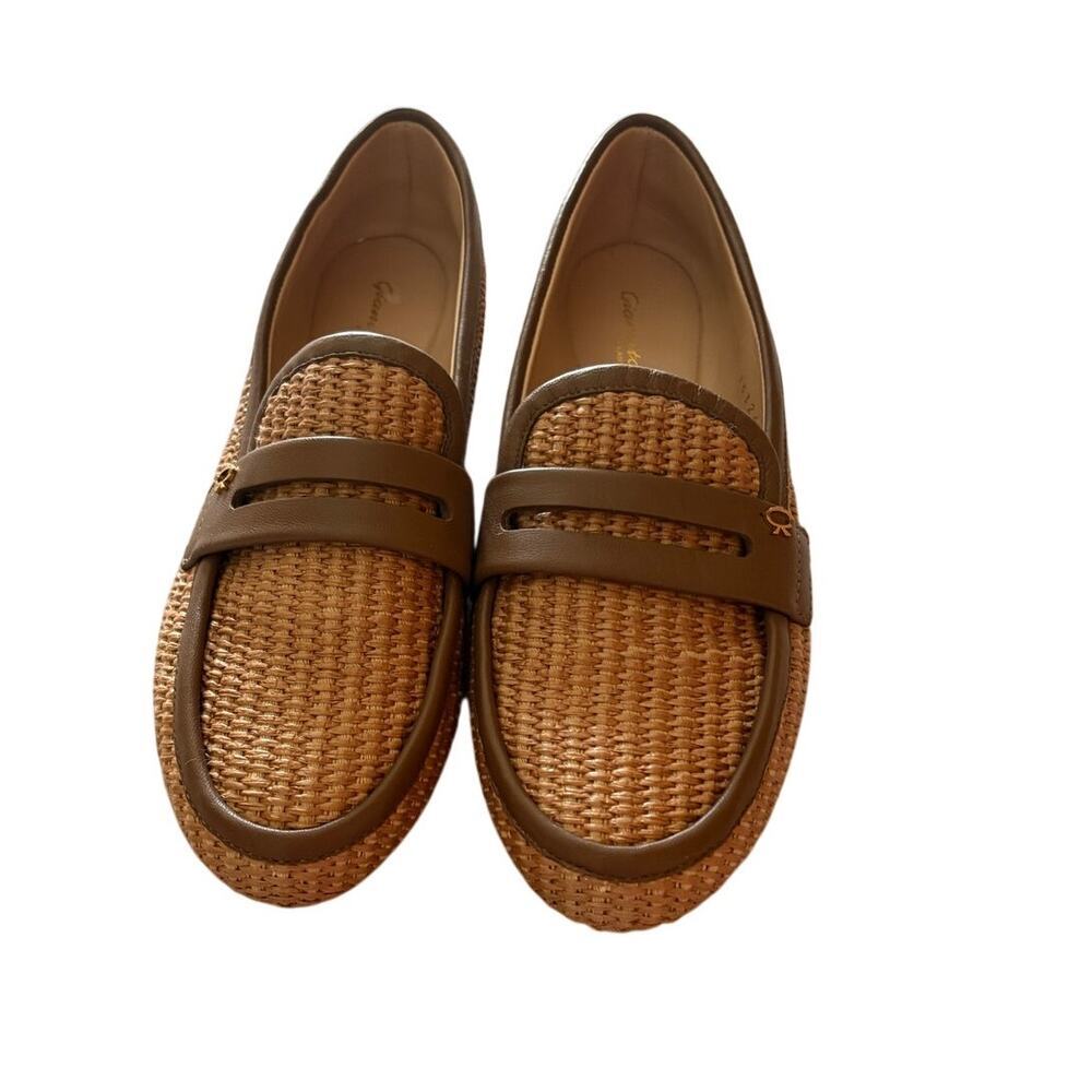 Giovanni Rossi Marbella raffia penny beige woven loafer size 8/38 - Picture 9 of 16
